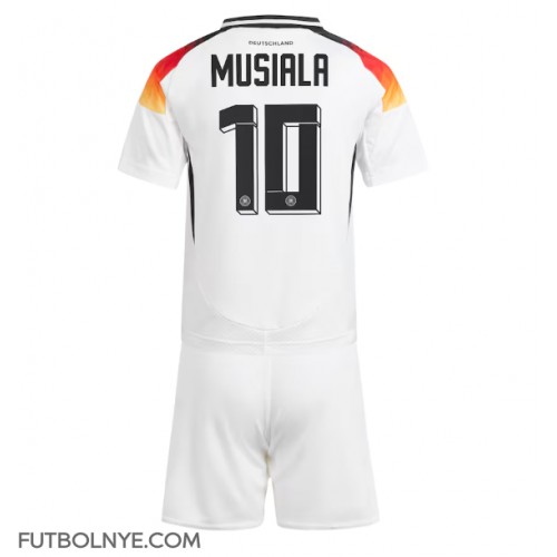 Camiseta Alemania Jamal Musiala #10 Primera Equipación para niños Eurocopa 2024 manga corta (+ pantalones cortos)